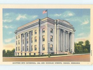 Unused Linen CHURCH SCENE Omaha Nebraska NE L4575