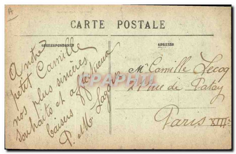 Old Postcard Folklore Old type plougastel Daoulas
