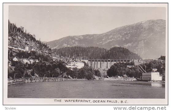 RP, The Waterfront, Ocean Falls, British Columbia, Canada, 1930-1940s