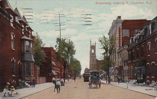 New Jersey Camden Broadway Looking South 1910