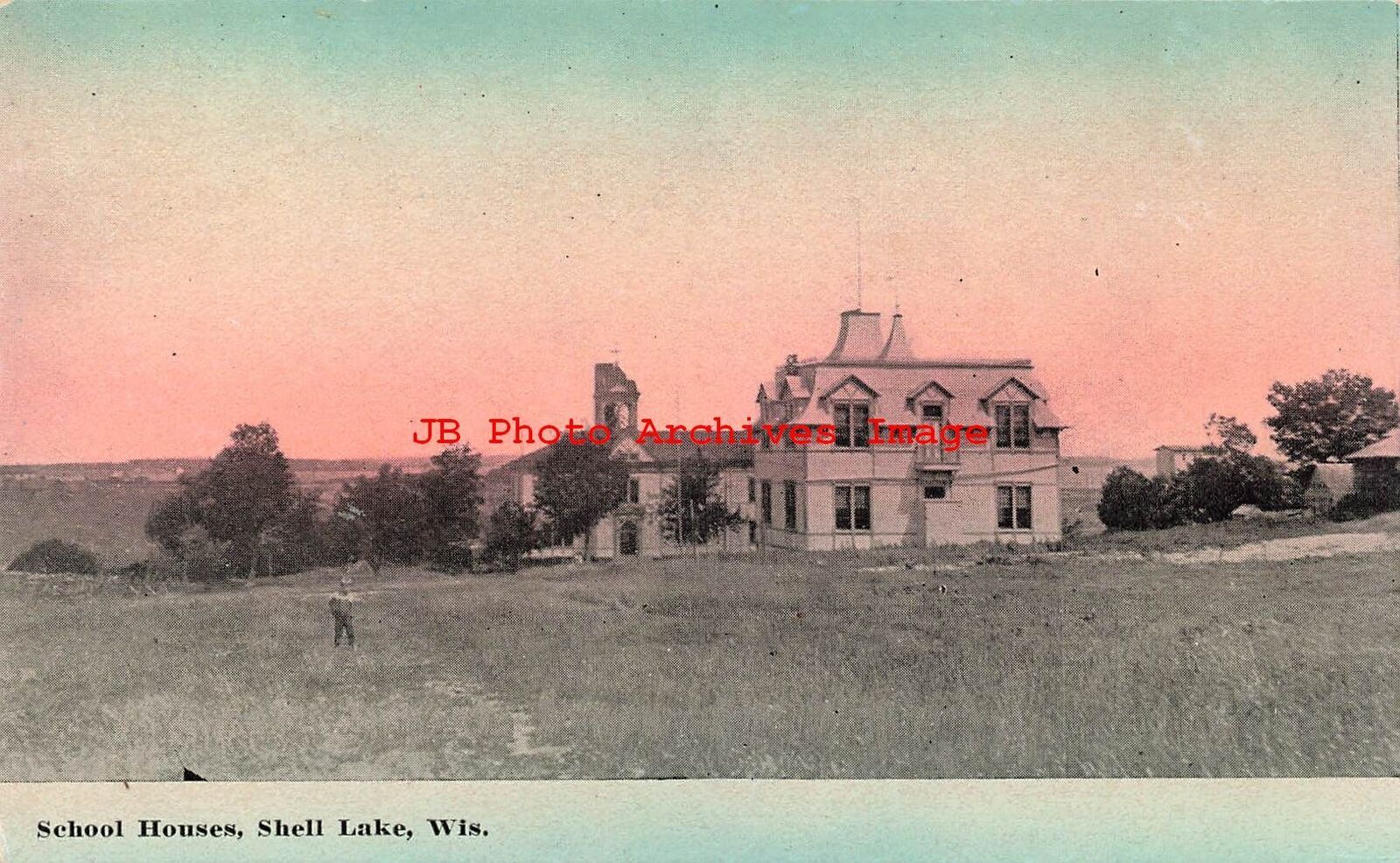 WI, Shell Lake, Wisconsin, School Houses, Exterior Scene | United ...