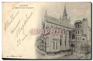 Postcard Auvergne Old Church Lady N Aigueperse