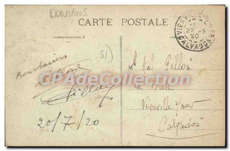 Old Postcard Dormans Entree Du Village