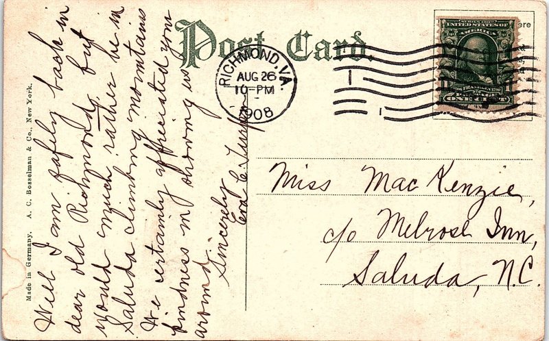 Postcard BUILDING SCENE Richmond Virginia VA AI6284