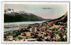 Bird's Eye View Of Juneau Alaska AK, Goldsteins Emporium RPPC Photo Postcard