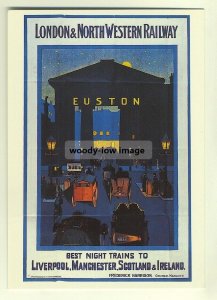 ad2805  -  L&NWR -  Best Night Trains - Euston  -  modern poster advert postcard