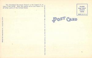 Cleveland Ohio Municipal Airport Dirigible Antique Postcard K103750