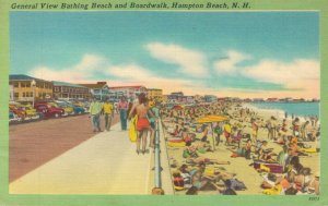 USA General View Bathing Beach and Boardwalk Hampton Beach New Jersey 05.97