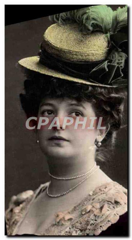 Postcard Old Fashion Female Headdress Hat (TOILEE map)