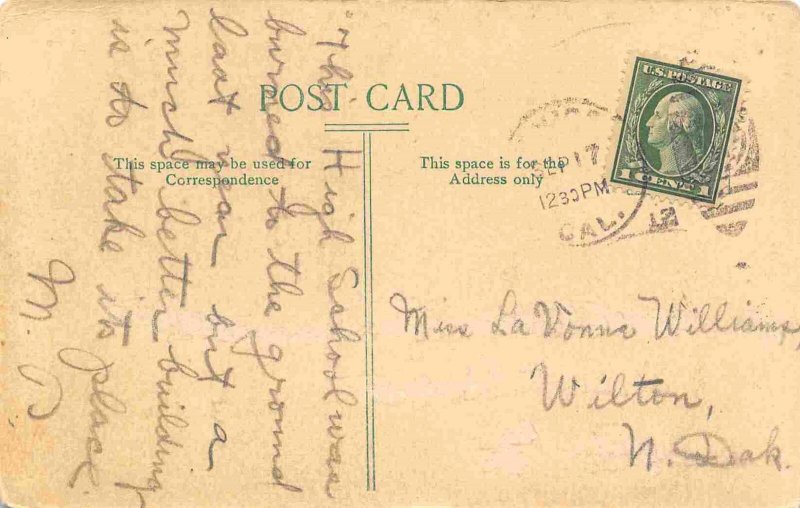 High School Chico California 1910s postcard