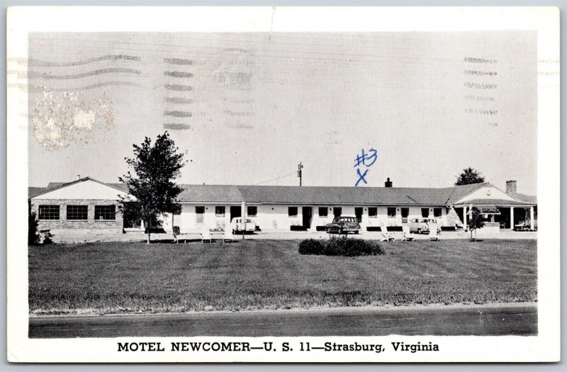 Vtg Strasburg Virginia VA Motel Newcomer 1970 View Old Postcard