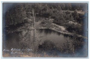 c1926 Grand Trunk Railroad Bridge View South Paris Maine ME RPPC Photo Postcard 