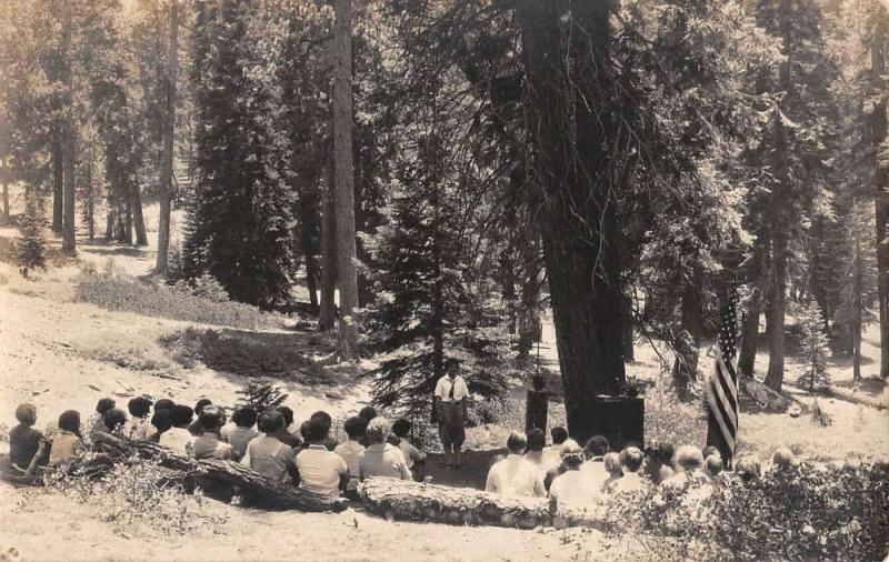 Fresno California Girl Scout Camp Real Photo Antique Postcard K61661 