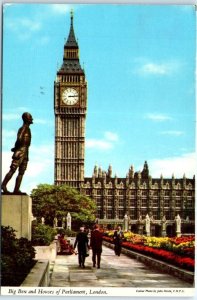 Postcard - Big Ben and Houses of Parliament - London, England 
