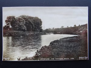 Monmouth USK River Uskbridge & Conigar Walk c1937 RP Postcard Raphael Tuck UK2