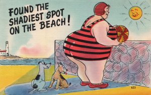 11115 Comic Beach Bathing Card