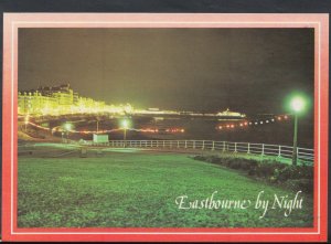 Sussex Postcard - Eastbourne By Night     T1242