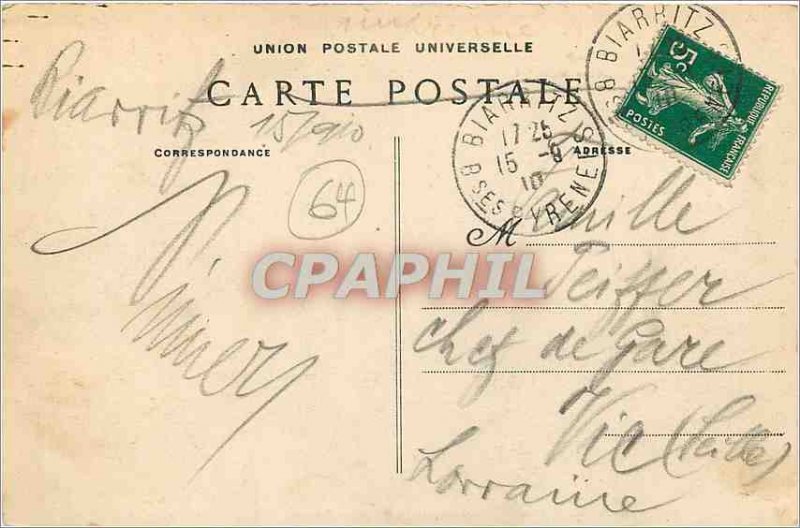 Old Postcard Biarritz Casino Municipal