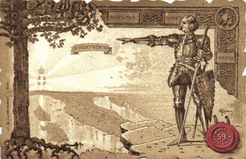 PC CPA ITALY, MILITARY PROPAGANDA, NUNG ET SÉMPER, Vintage Postcard (b17769)