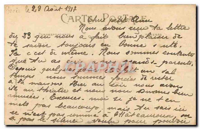 Old Postcard Paris Notre Dame