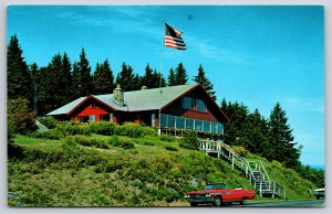 Marlboro Vermont~Skyline Restaurant On Hogback Mountain~c1960s Auto~Vtg Postcard