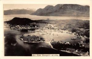 Wrangell Alaska Birdseye View Of City Real Photo Antique Postcard K98660