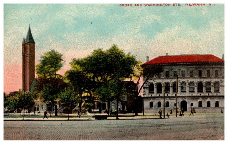 New Jersey  Newark ,Broad and Washington Streets