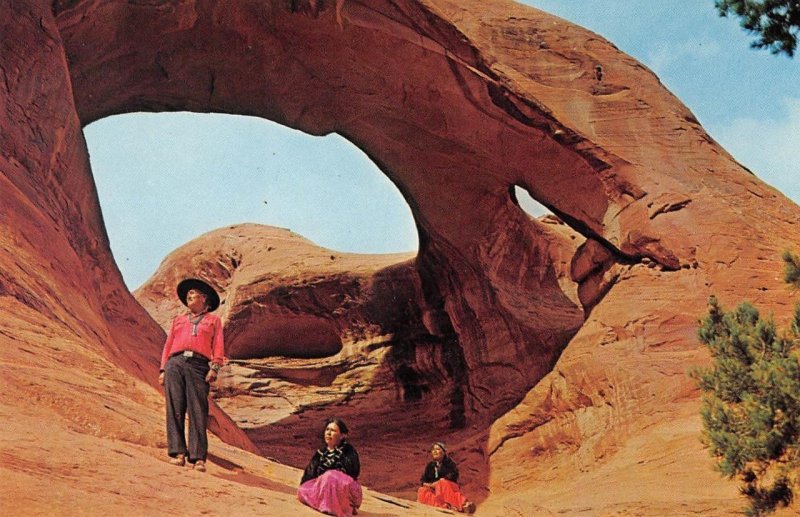 SPIDERWEB ARCH Monument Valley Arizona-Utah Indians 1965 Vintage Postcard