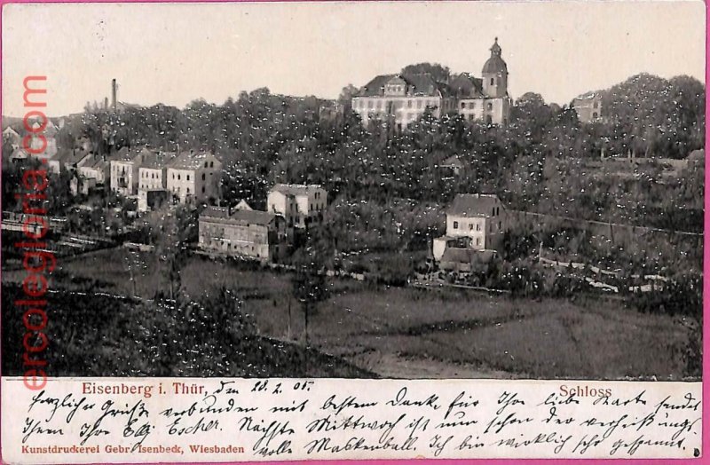 af8277 - Germany GERMANY - postcards VINTAGE POSTCARD - Eisenberg -1905-