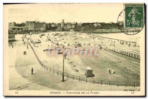 Old Postcard Panorama Dinard the Beach