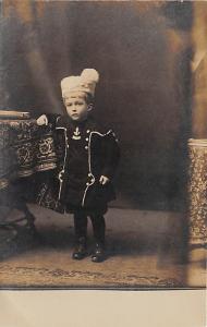 Young child dressed up Child, People Photo Writing on back very slight indent...