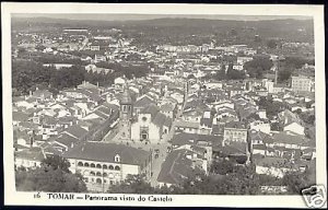 portugal, TOMAR, Panorama visto do Castelo (1950s) RPPC