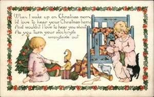 Whitney Toys Jester jack in the Box 1921 Christmas Seal Vintage Postcard