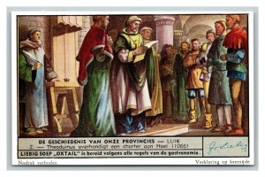 Vintage Liebig Trade Card Dutch 3 of History of our Provinces Liège Belgium Set