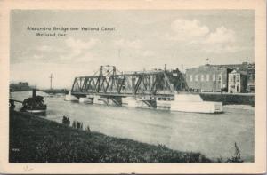 Alexandra Bridge Welland Ontario ON Ont Canal c1925 Vintage Postcard D63