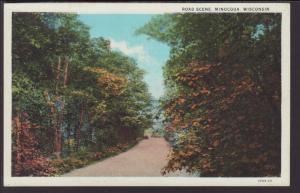 Road Scene,Minocqua,WI Postcard
