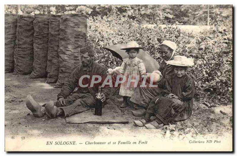 VINTAGE POSTCARD Drill Folklore the Sologne Chrbonnier and i