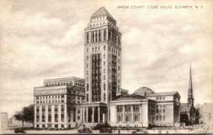 Vtg Elizabeth New Jersey NJ Union County Court House 1930s Mayrose Postcard