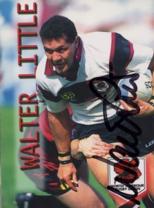 Walter Little North Harbour New Zealand Rugby Hand Signed Photo Card