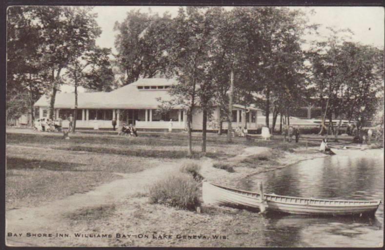 Bay Shore Inn,Williams Bay,WI Postcard 