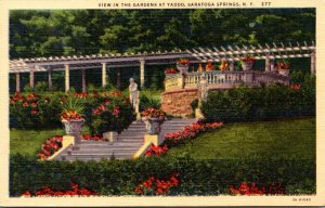 New York Saratoga Springs View In The Gardens At Yaddo Curteich