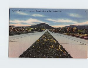 Postcard Pyramid Point on Pennsylvania Turnpike, East of Fort Littleton, PA
