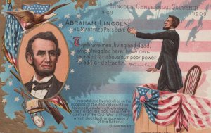 Patriotic Postcard Abraham Lincoln Martyred President  Centennial Souvenir