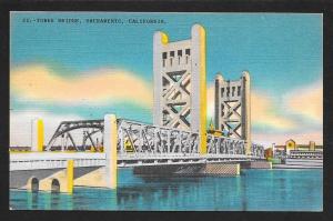 Tower Bridge Sacramento CA Unused c1930s