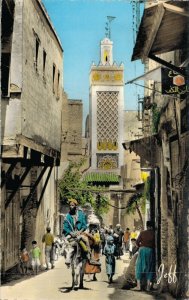 Morocco Fez One Street in Medina Vintage RPPC 07.32