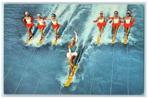 c1960 Water Ski Ballet Florida's Sport Cypress Gardens Vintage Antique Postcard