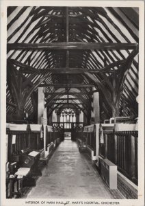 Sussex Postcard - Chichester, St Mary's Hospital Main Hall Interior  RR17961