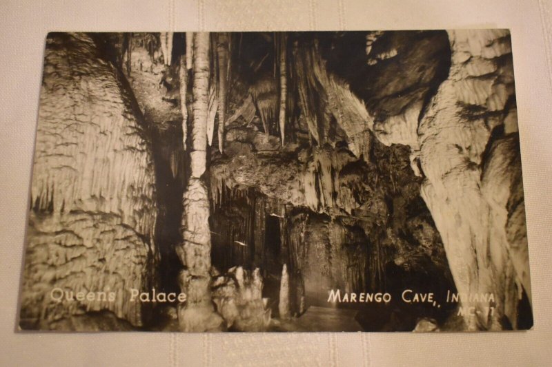 Queens Palace Marengo Cave Indiana Postcard Grogan Photo MC-11