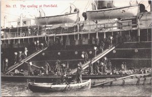 Egypt The Coaling At Port Said Vintage Postcard 09.24