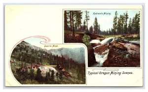 Hydraulic Mining Quartz Mine Typical Oregon MIning Scenes Postcard